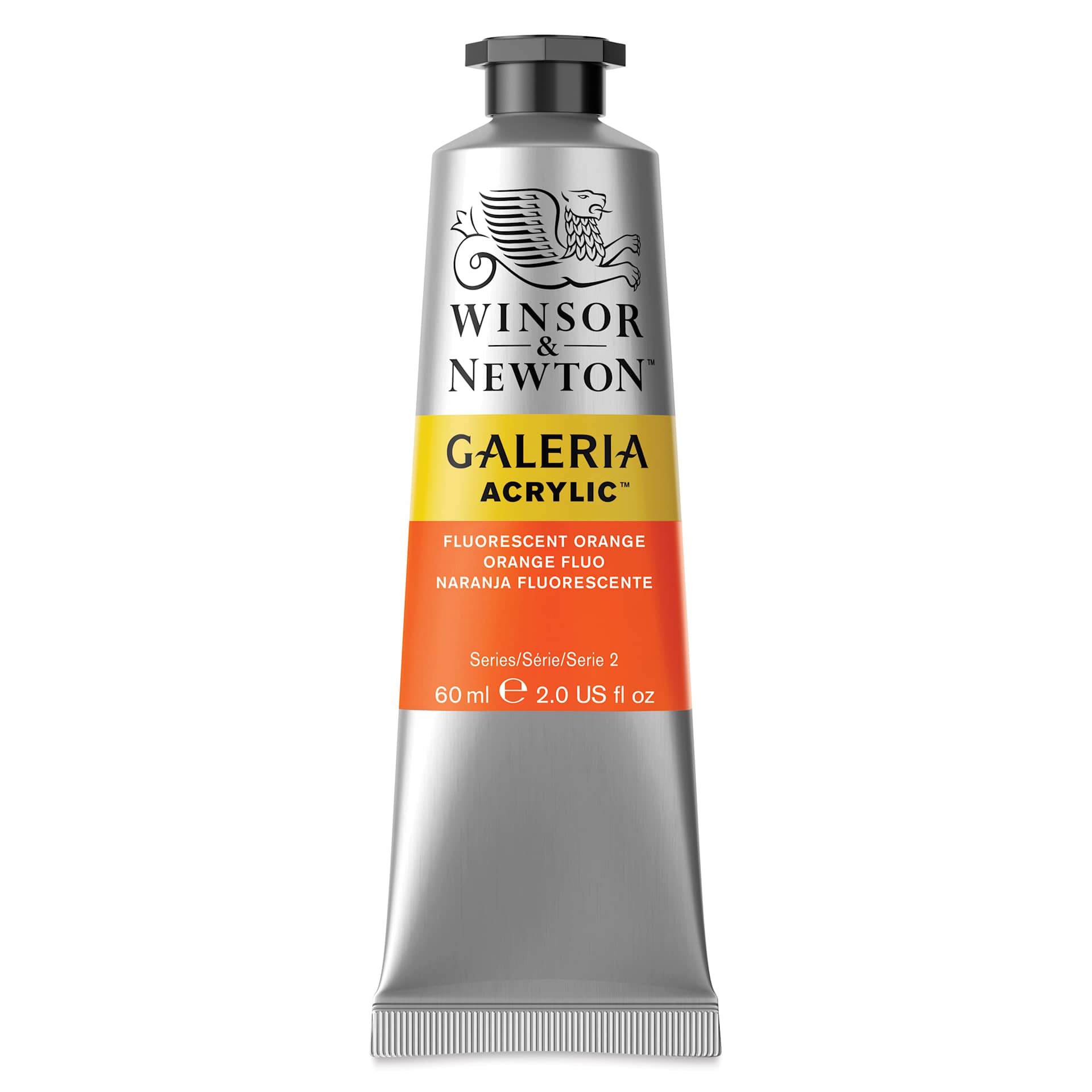 Winsor & Newton Galeria Flow Acrylics - Fluorescent Orange, 60 ml Tube