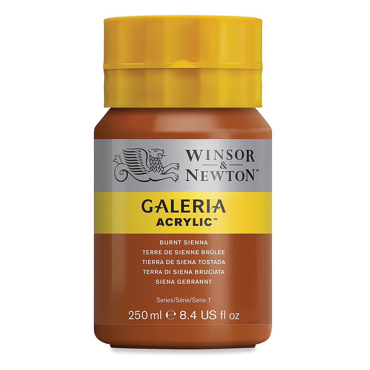 Winsor & Newton Galeria Flow Acrylics - Burnt Sienna, 250 ml tube