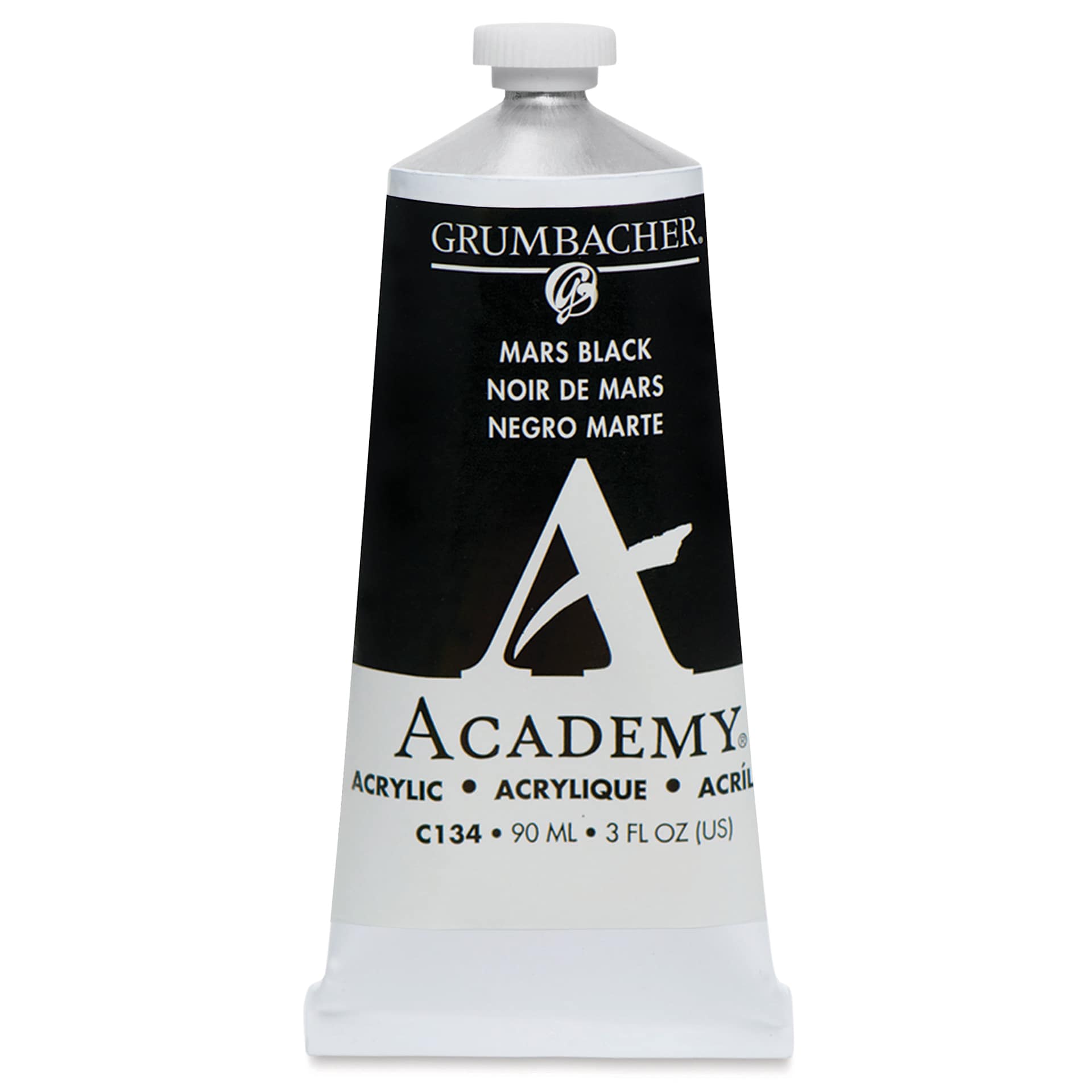 Grumbacher Academy Acrylic - Mars Black, 90 ml tube