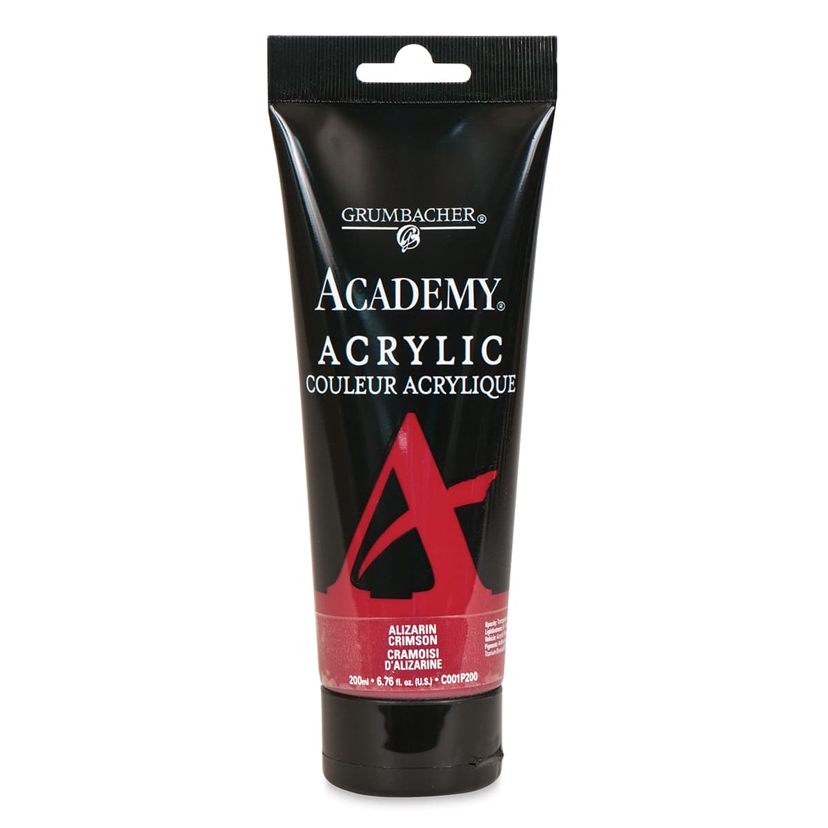 Grumbacher Academy Acrylic - Alizarin Crimson, 200 ml tube