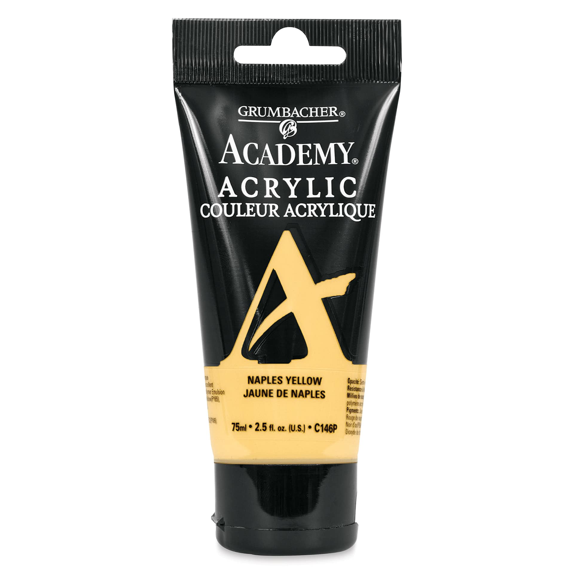 Grumbacher Academy Acrylic - Naples Yellow, 75 ml tube