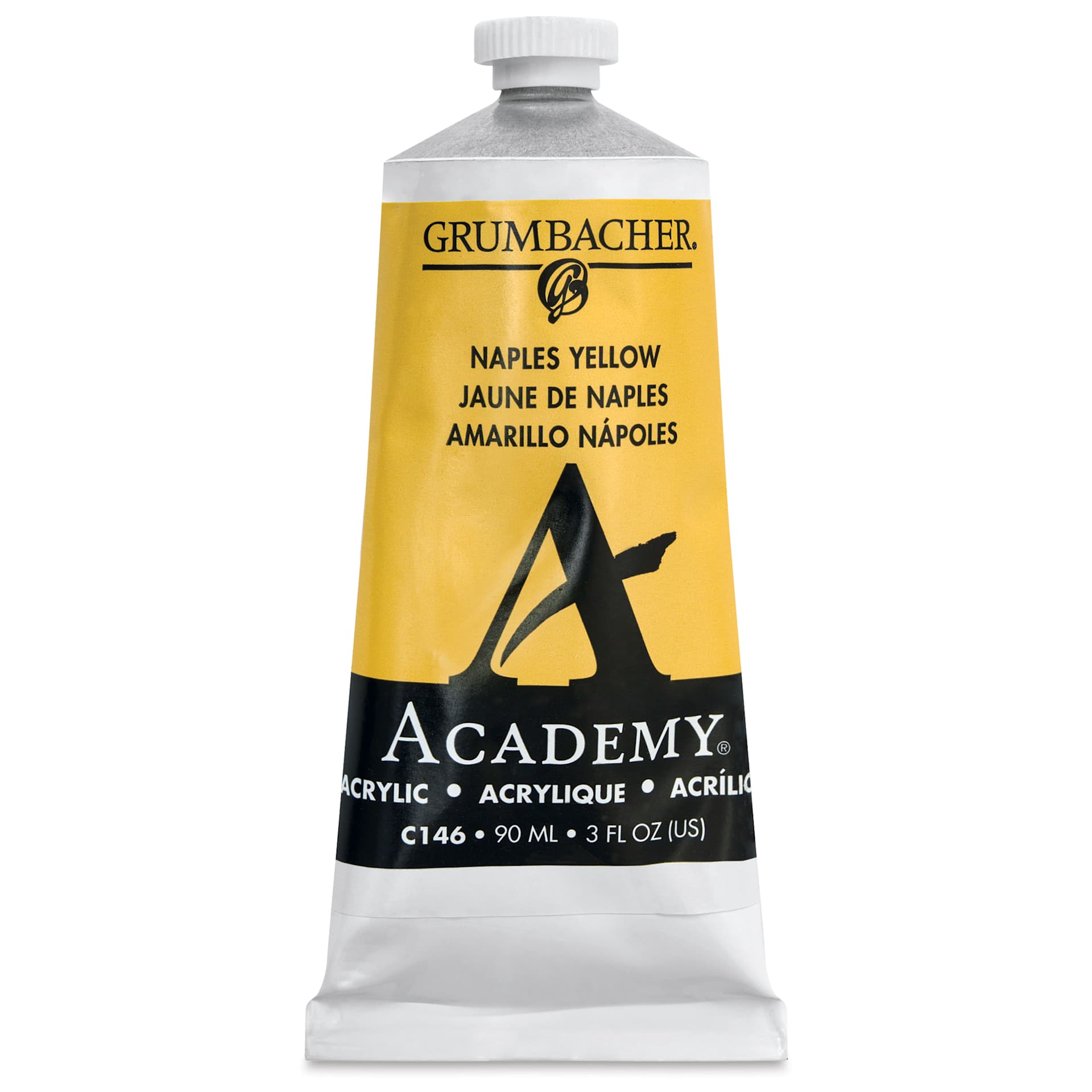 Grumbacher Academy Acrylic - Naples Yellow, 90 ml tube