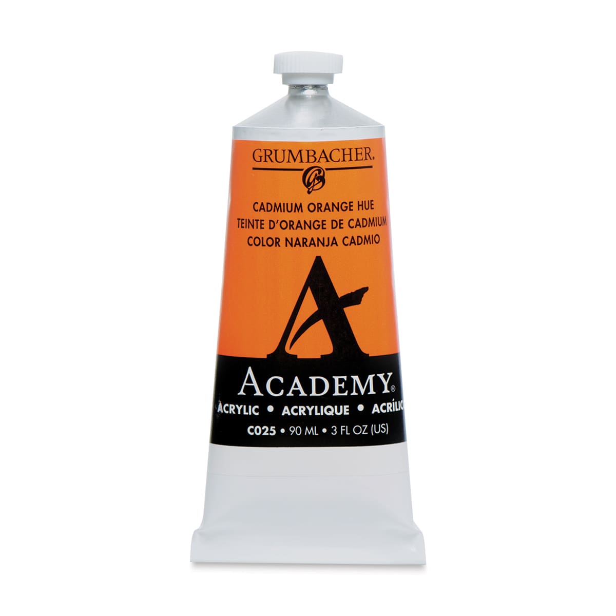 Grumbacher Academy Acrylic - Cadmium Orange Hue, 90 ml tube