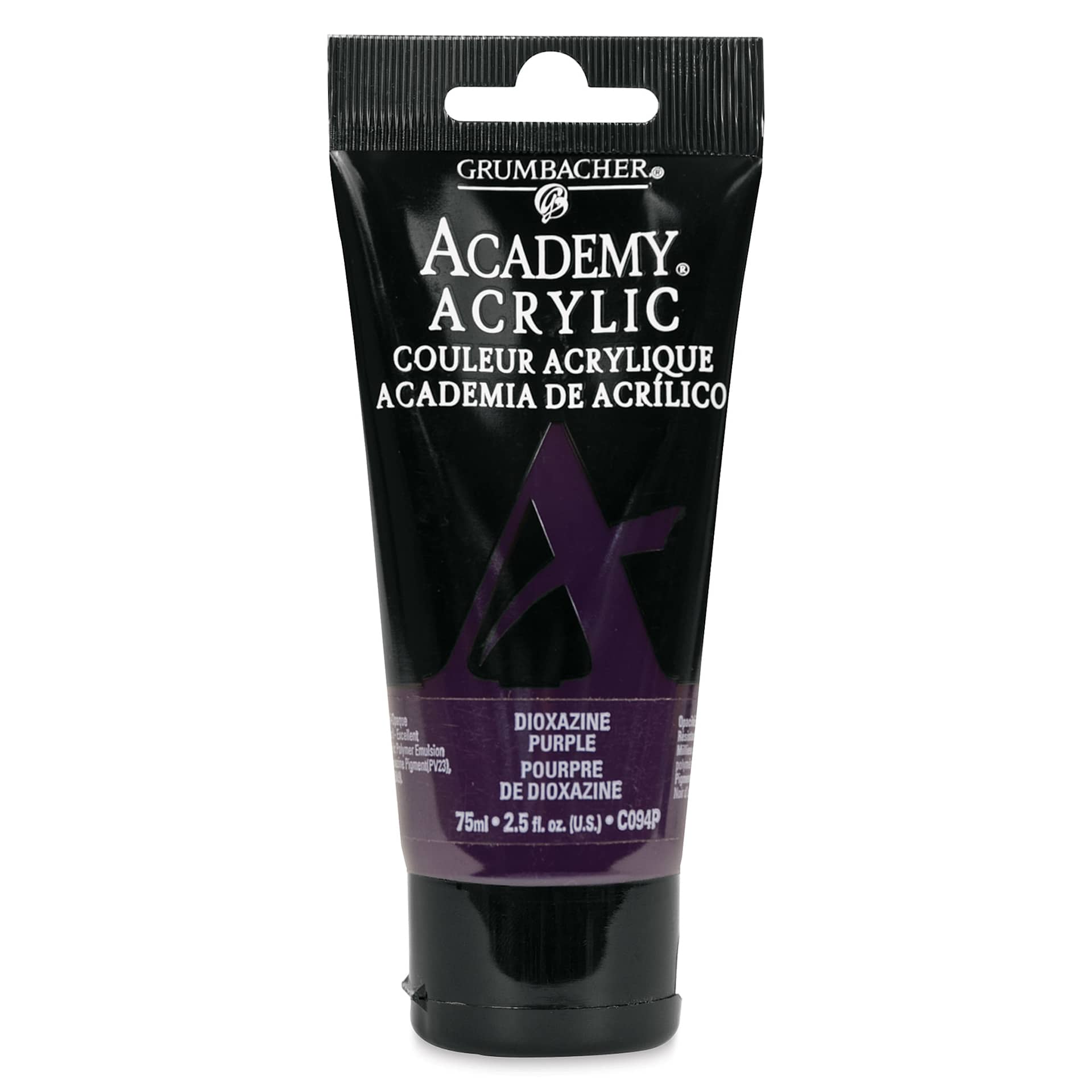 Grumbacher Academy Acrylic - Dioxazine Purple, 75 ml tube
