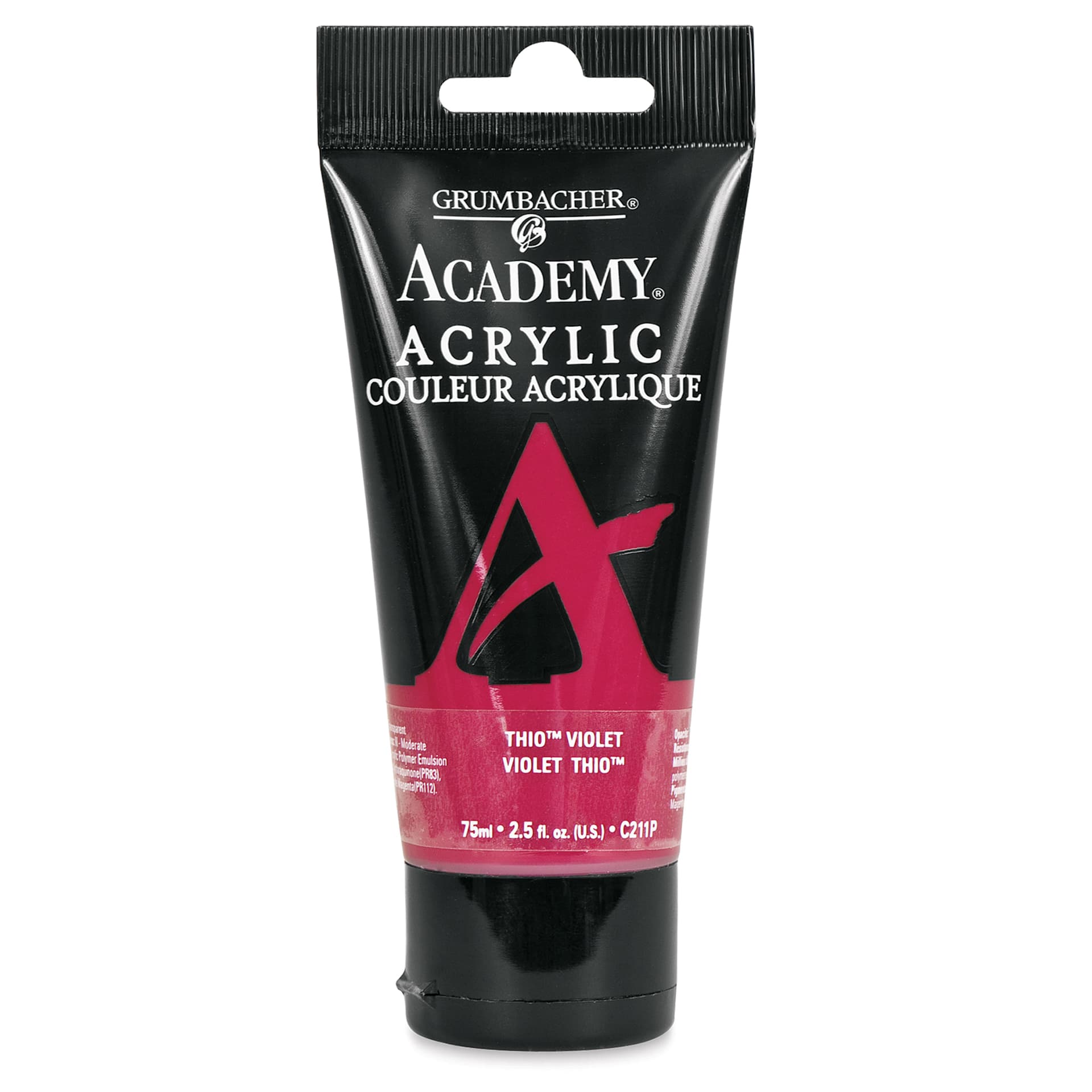 Grumbacher Academy Acrylic - Thio Violet, 75 ml tube