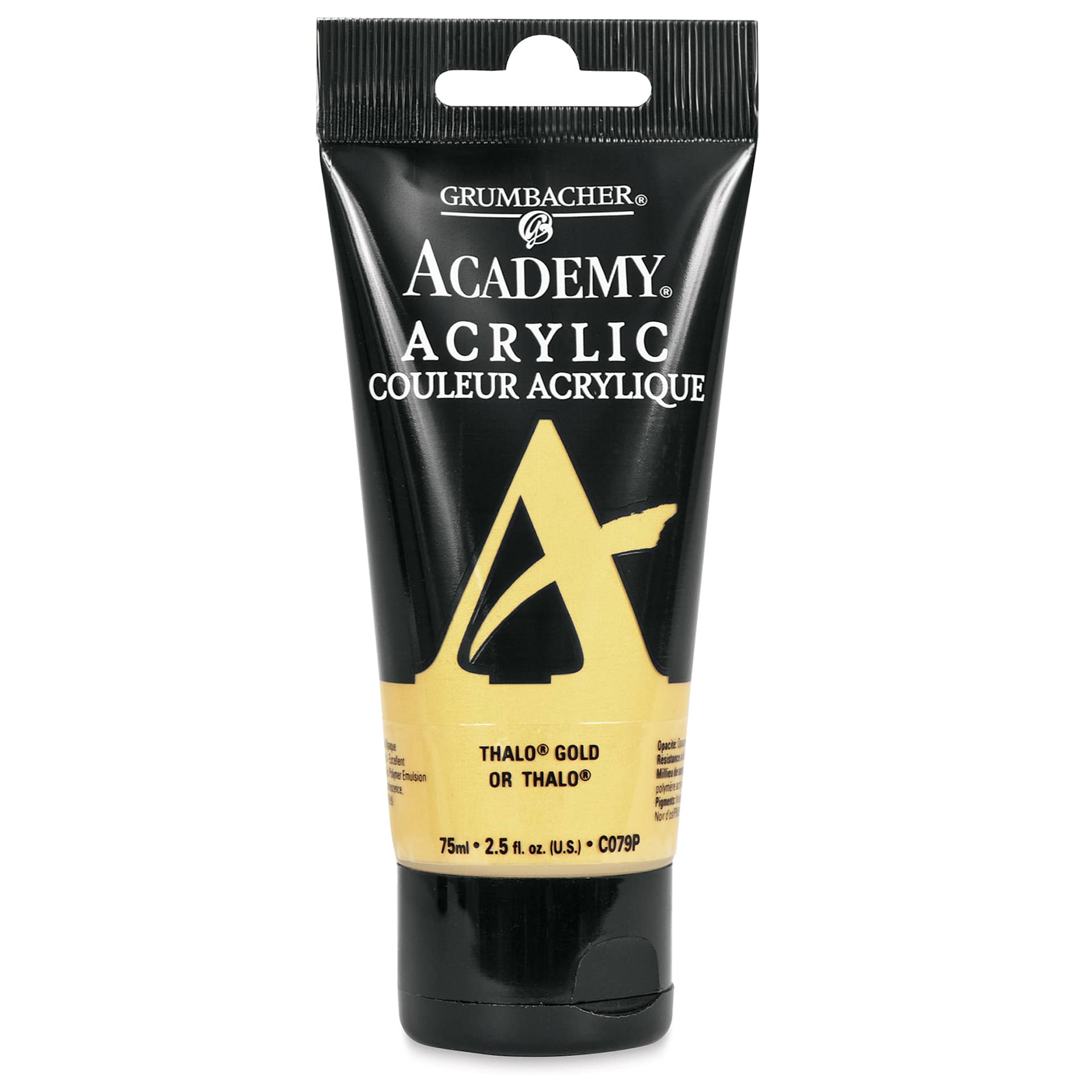 Grumbacher Academy Acrylic - Thalo Gold, 75 ml tube
