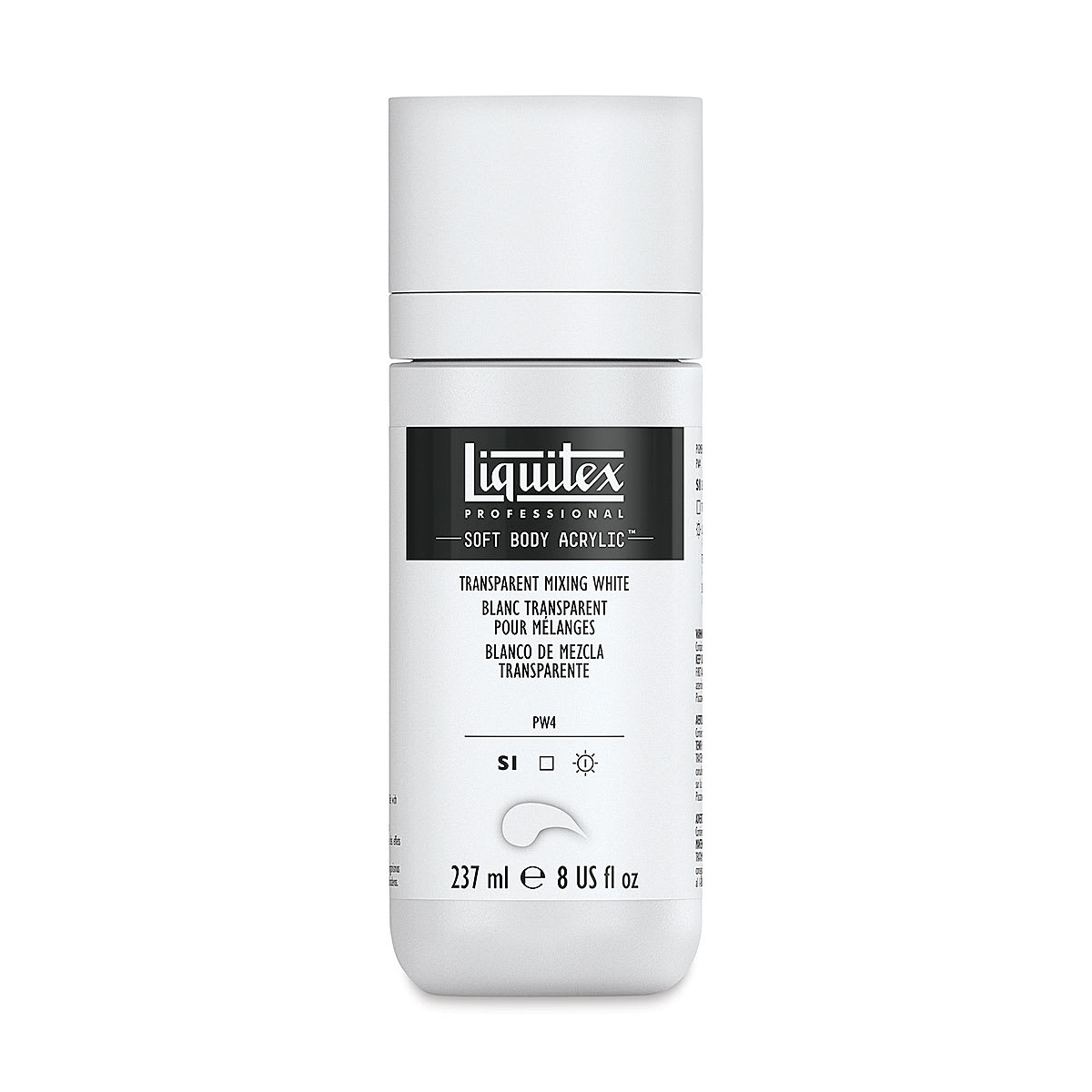 Liquitex Soft Body Artist Acrylics - Transparent Mixing White, 237 ml