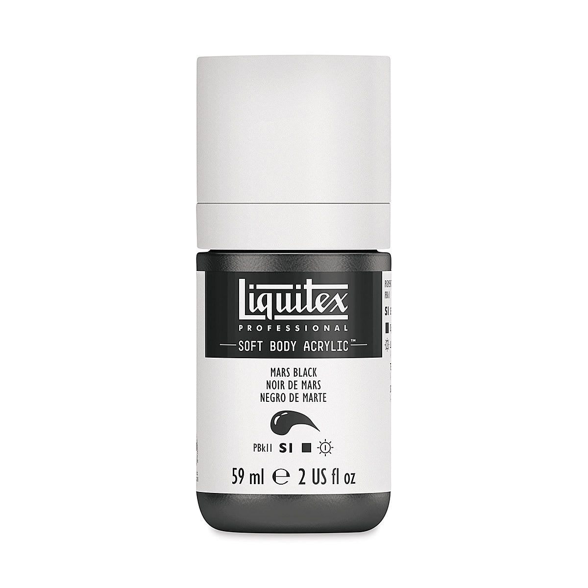 Liquitex Soft Body Artist Acrylics - Mars Black, 59 ml bottle