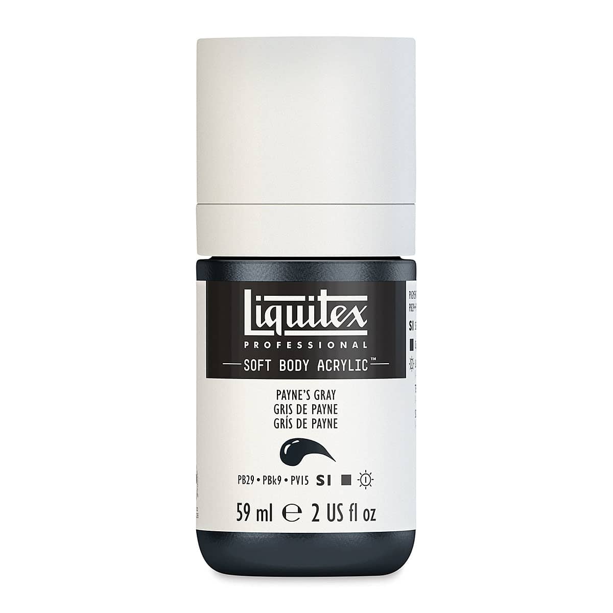 Liquitex Soft Body Artist Acrylics - Payne’s Gray, 59 ml bottle