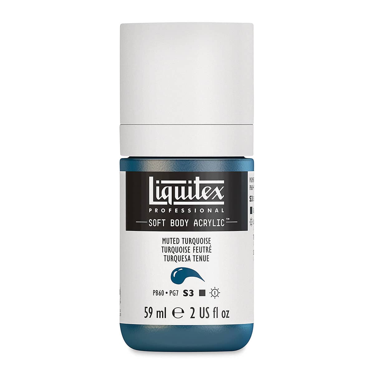 Liquitex Soft Body Artist Acrylics - Muted Turquoise, 2 oz Tube