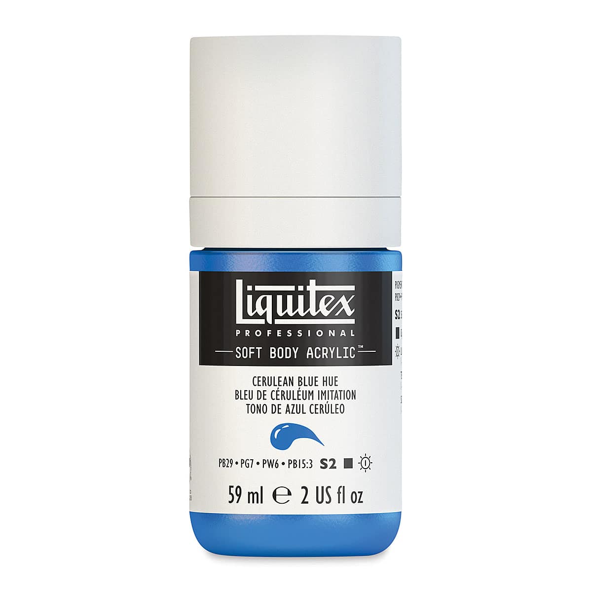 Liquitex Soft Body Artist Acrylics - Cerulean Blue Hue, 59 ml bottle