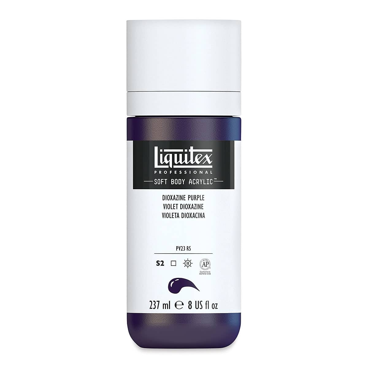 Liquitex Soft Body Artist Acrylics - Dioxazine Purple, 237 ml