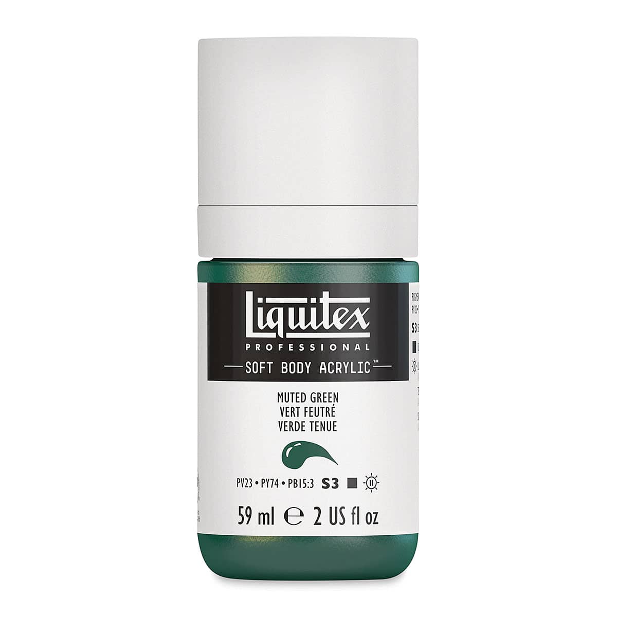Liquitex Soft Body Artist Acrylics - Muted Green, 2 oz Tube