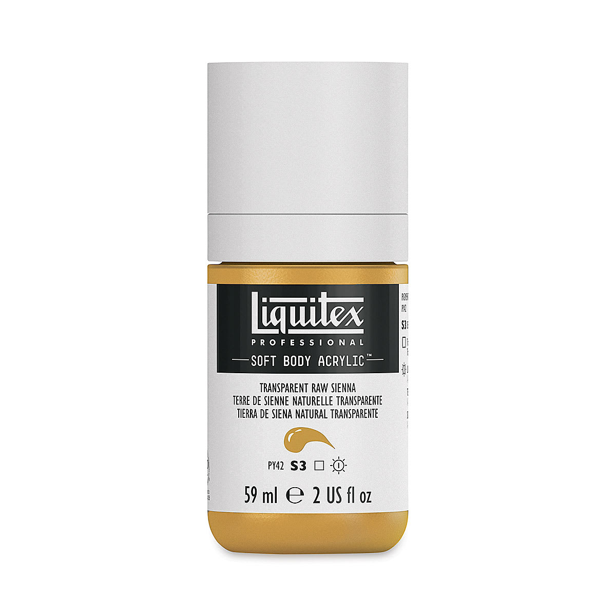 Liquitex Soft Body Artist Acrylics - Transparent Raw Sienna, 2 oz 