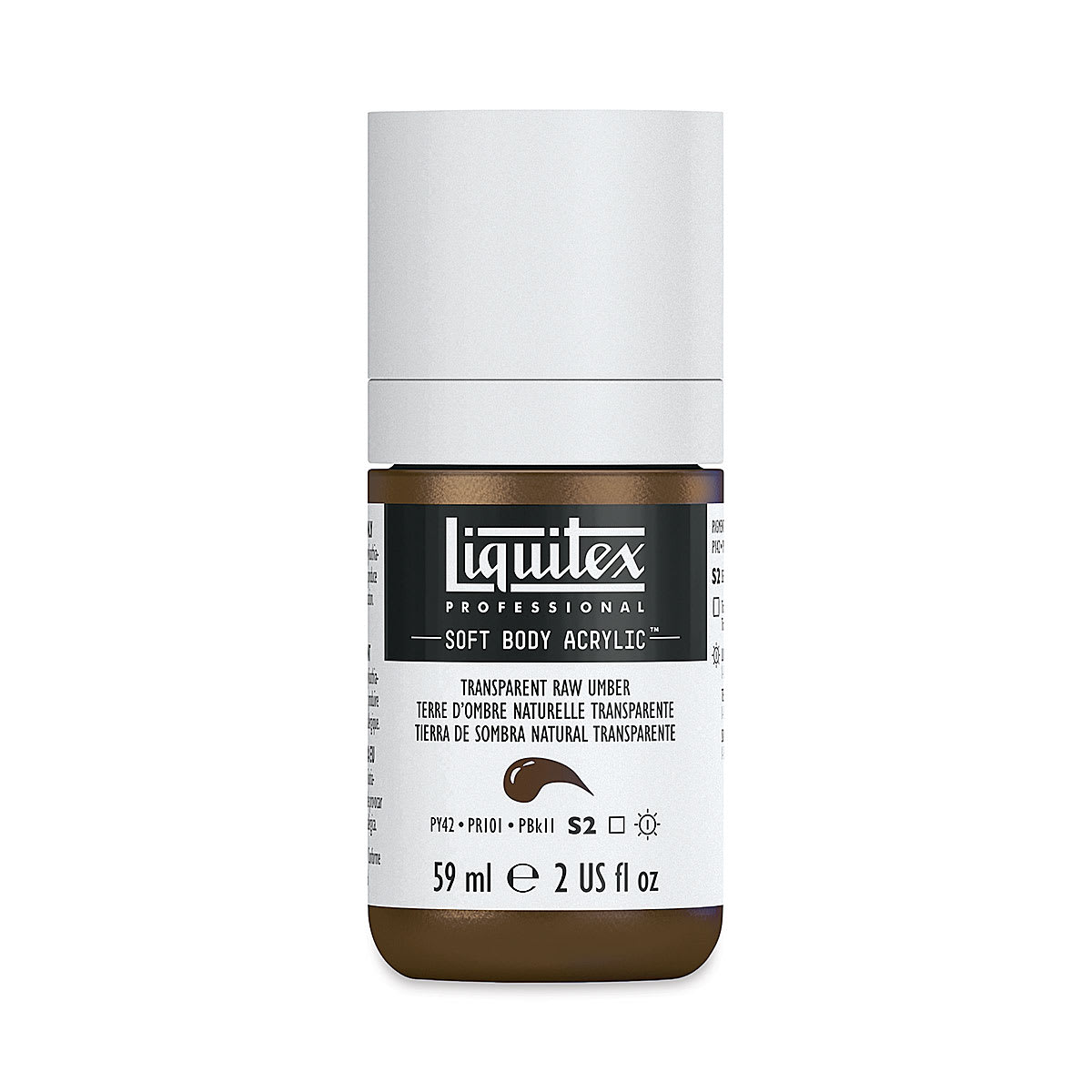 Liquitex Soft Body Artist Acrylics - Transparent Raw Umber, 2 oz