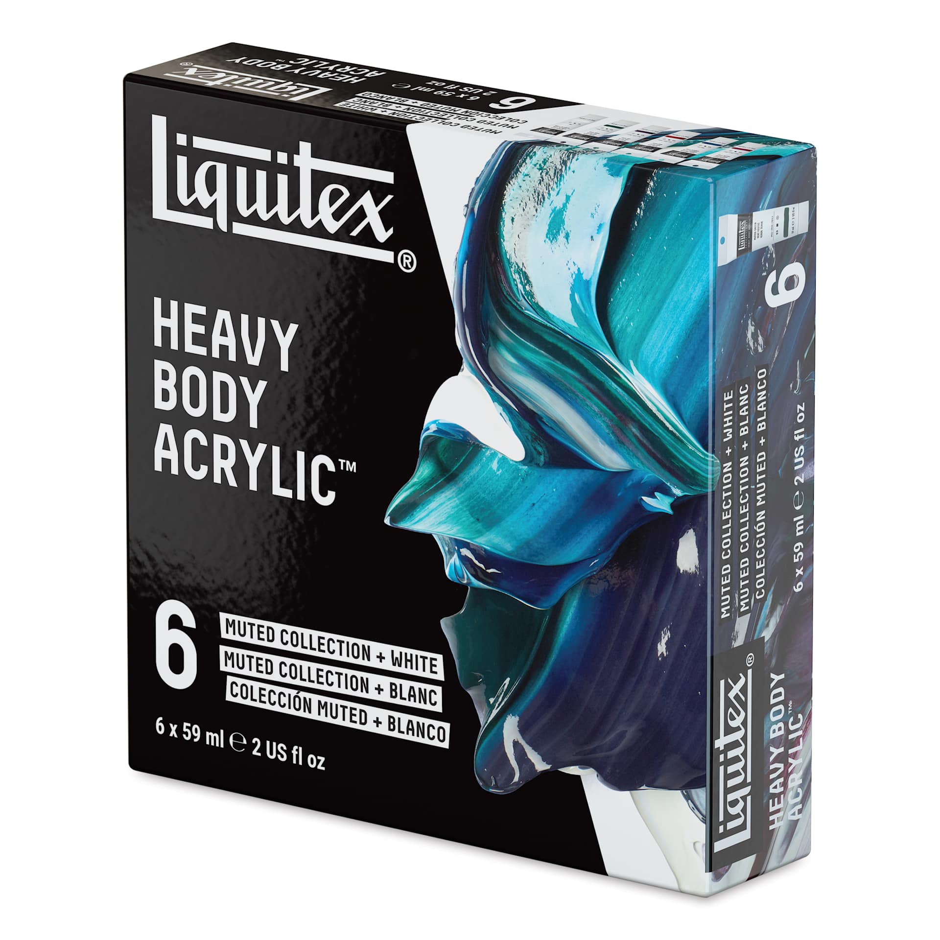 Liquitex Professional Heavy Body Acrylics - Set of 6, Muted Colors, 59 ml, packaging