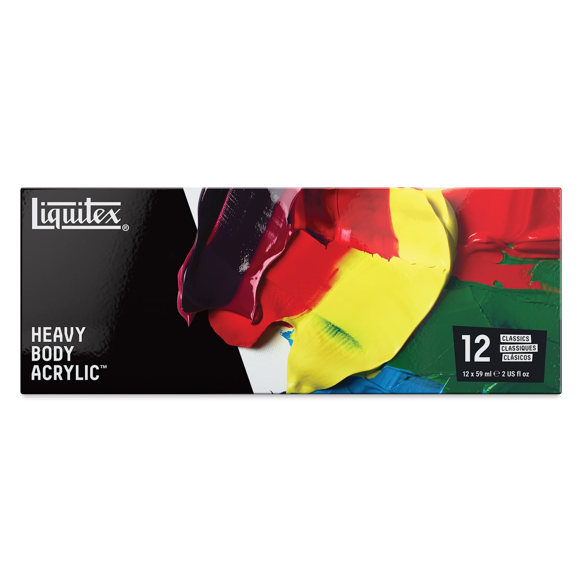 Liquitex Professional Heavy Body Acrylics - Set of 12, Classic Colors, 59 ml, front of packaging