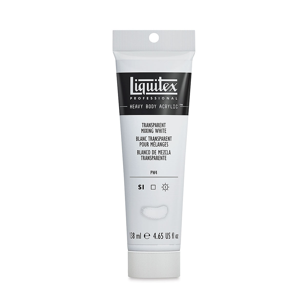 Liquitex Heavy Body Artist Acrylics - Transparent Mixing White, 4.65 oz Tube