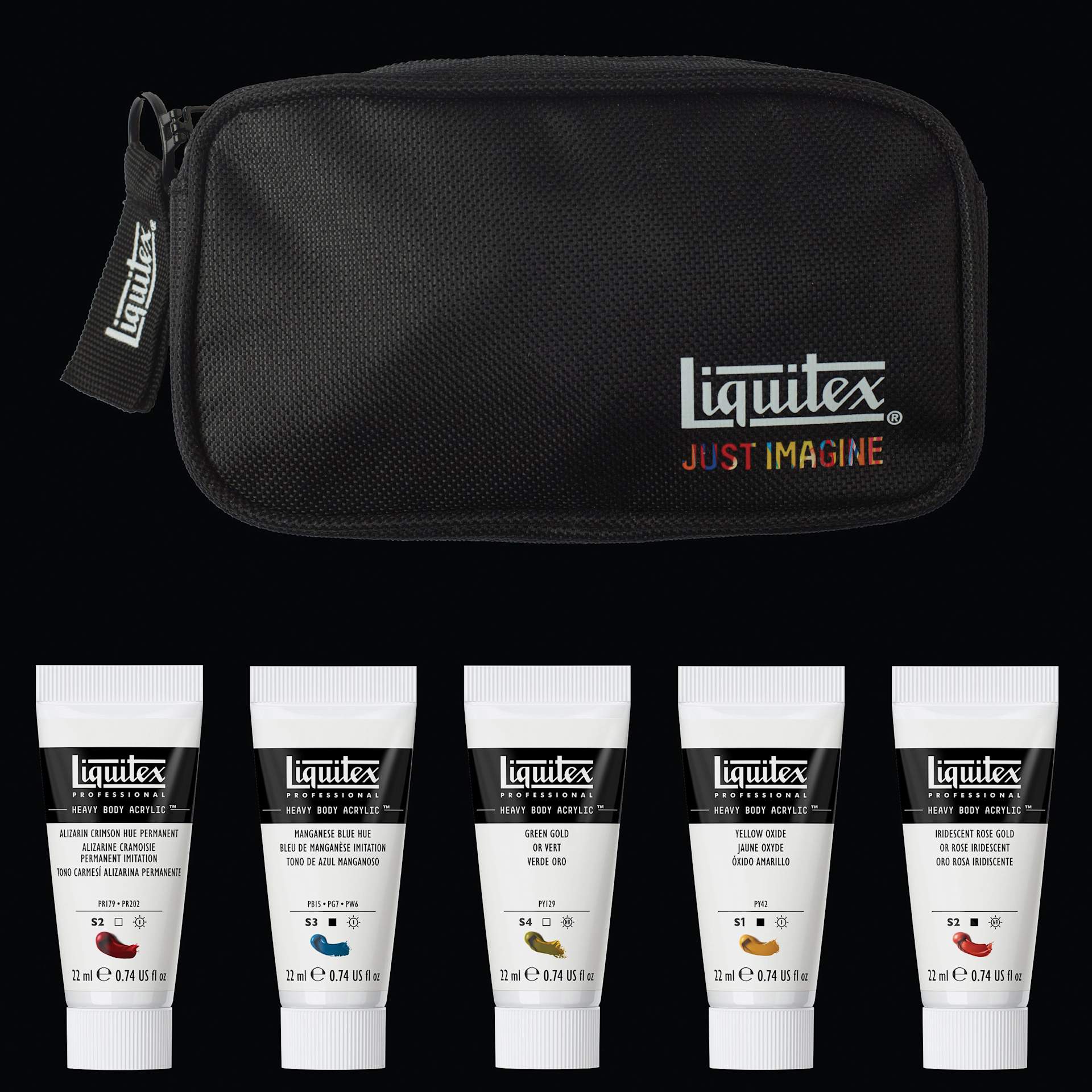 Liquitex Professional Heavy Body Acrylics - Set of 5, WWYC Retro Luxe, 22 ml Tubes