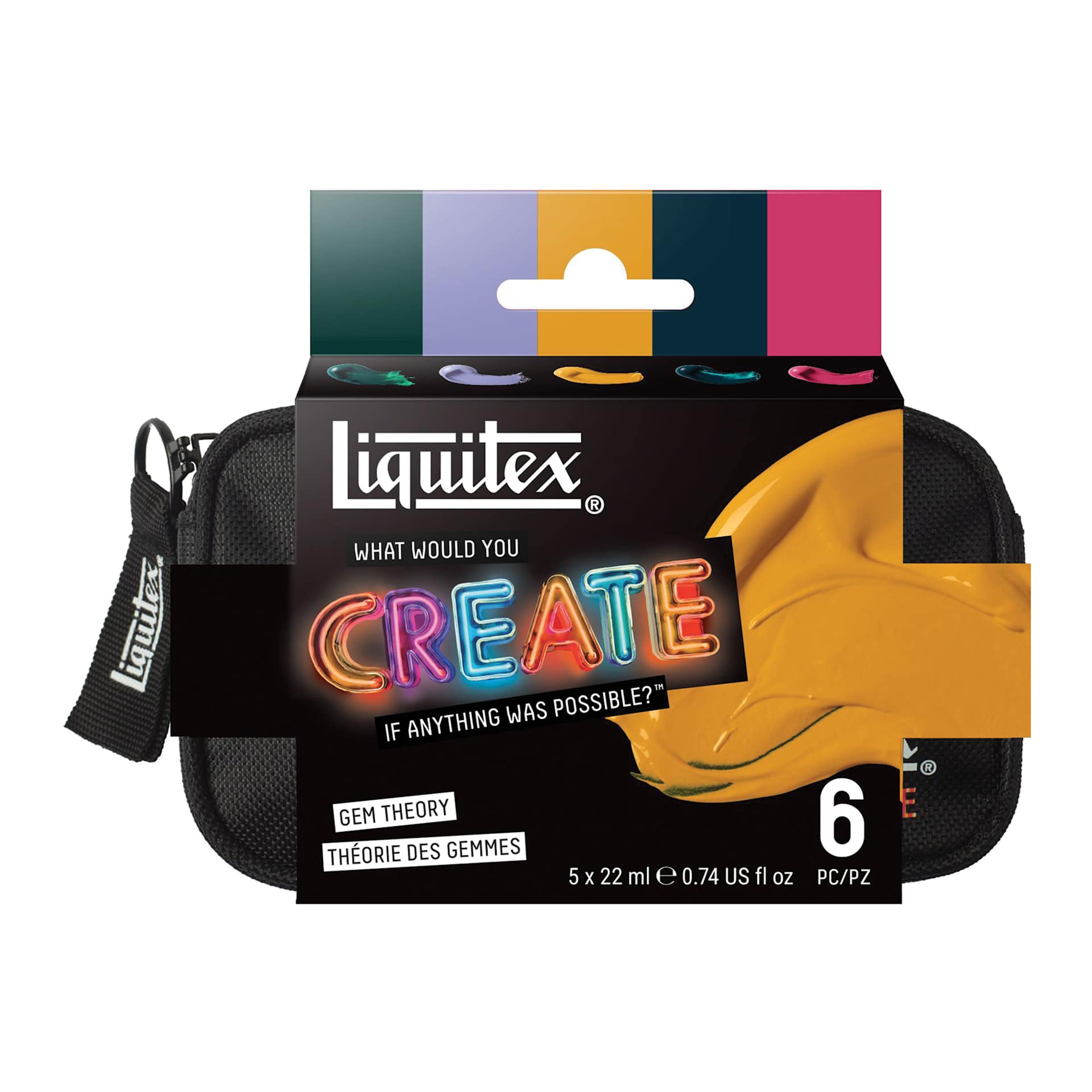 Liquitex Professional Heavy Body Acrylics - Set of 5, WWYC Gem Theory front of packaging