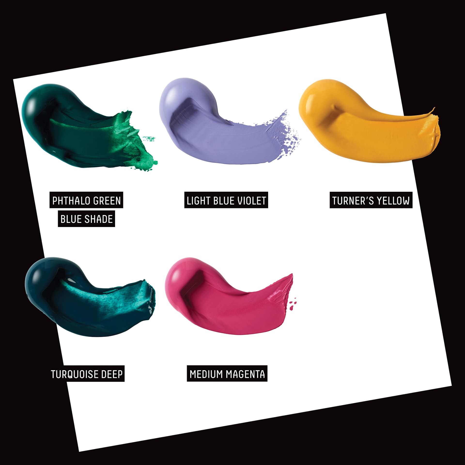 Liquitex Professional Heavy Body Acrylics - Set of 5, WWYC Gem Theory swatches of included colors