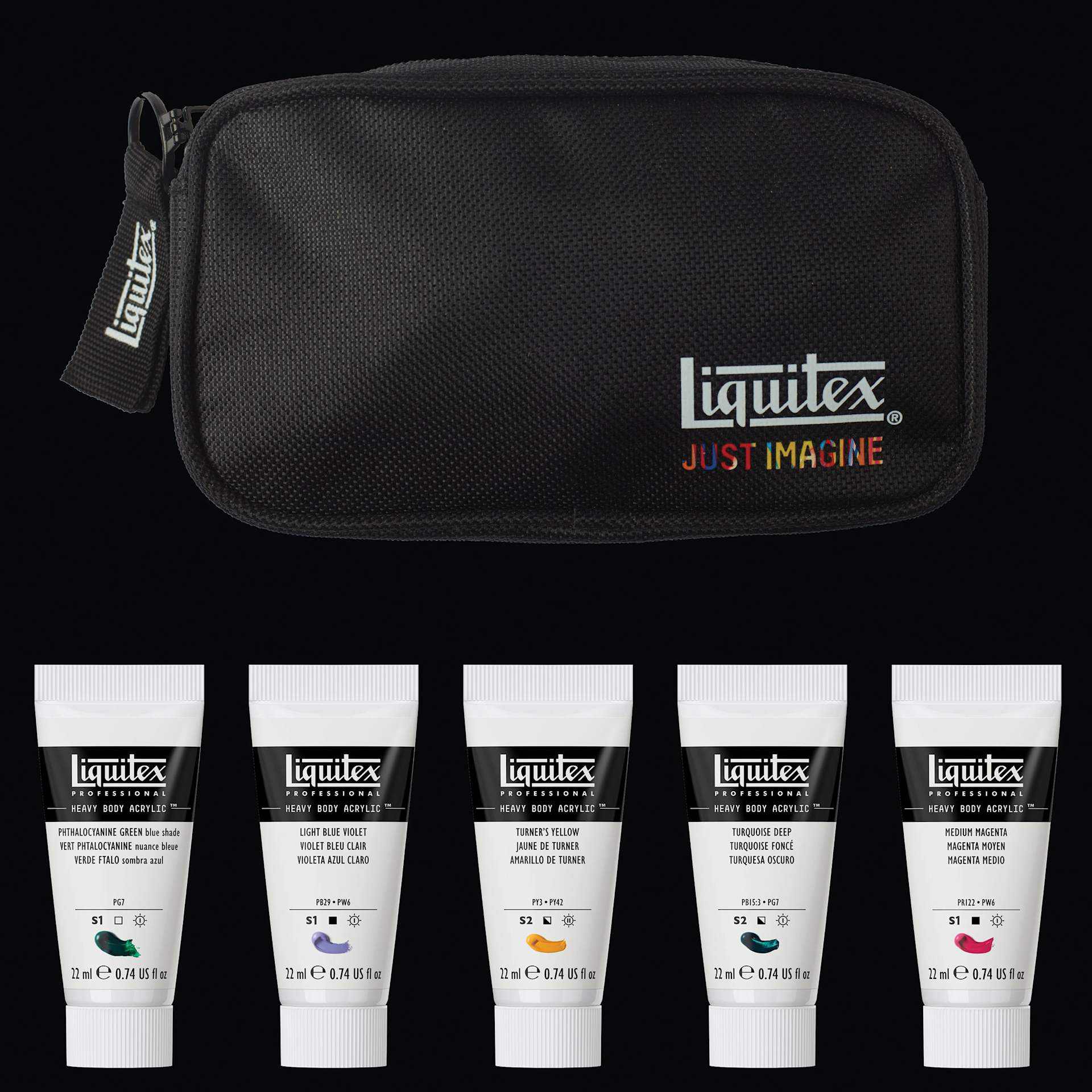 Liquitex Professional Heavy Body Acrylics - Set of 5, WWYC Gem Theory, 22 ml Tubes