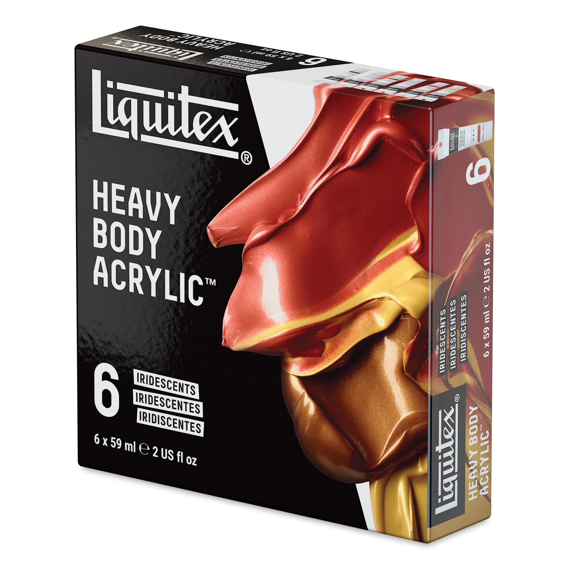 Liquitex Professional Heavy Body Acrylics - Set of 6, Iridescent Colors, 59 ml, packaging