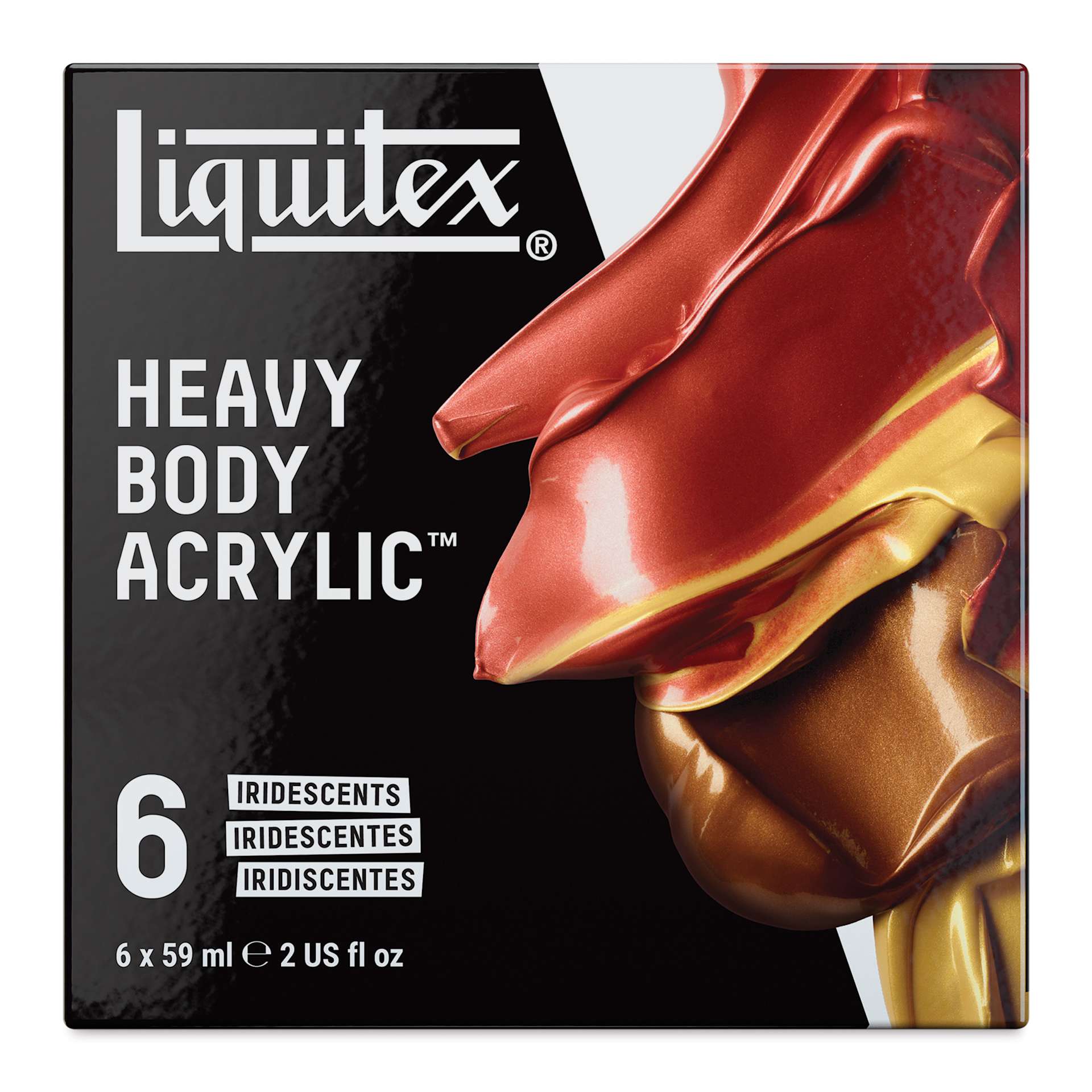 Liquitex Professional Heavy Body Acrylics - Set of 6, Iridescent Colors, 59 ml, front of packaging