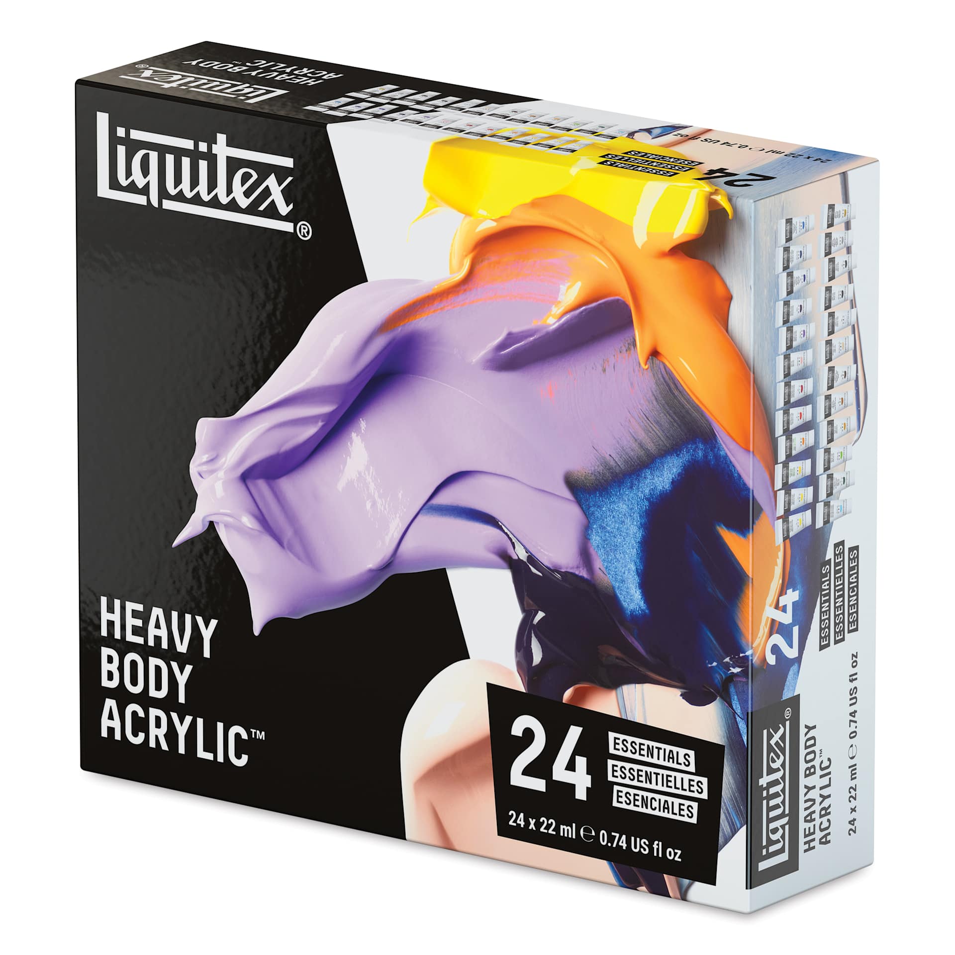 Liquitex Professional Heavy Body Acrylics - Set of 24, Essential Colors, 22 ml, packaging