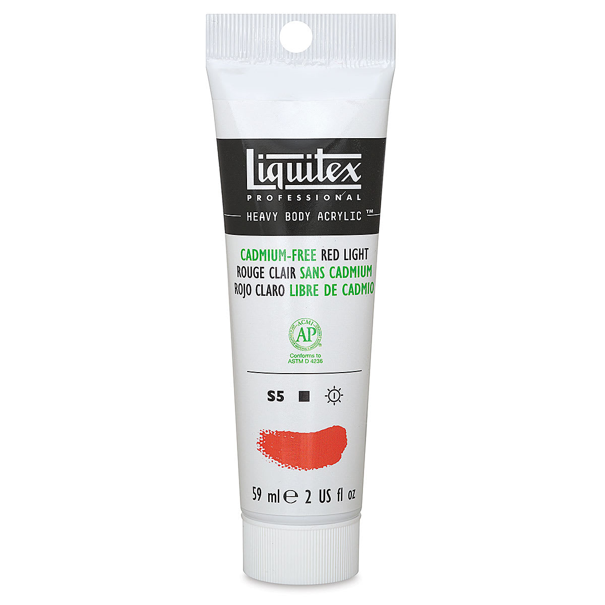 Liquitex Heavy Body Artist Acrylics - Cadmium-Free Red Light, 2 oz