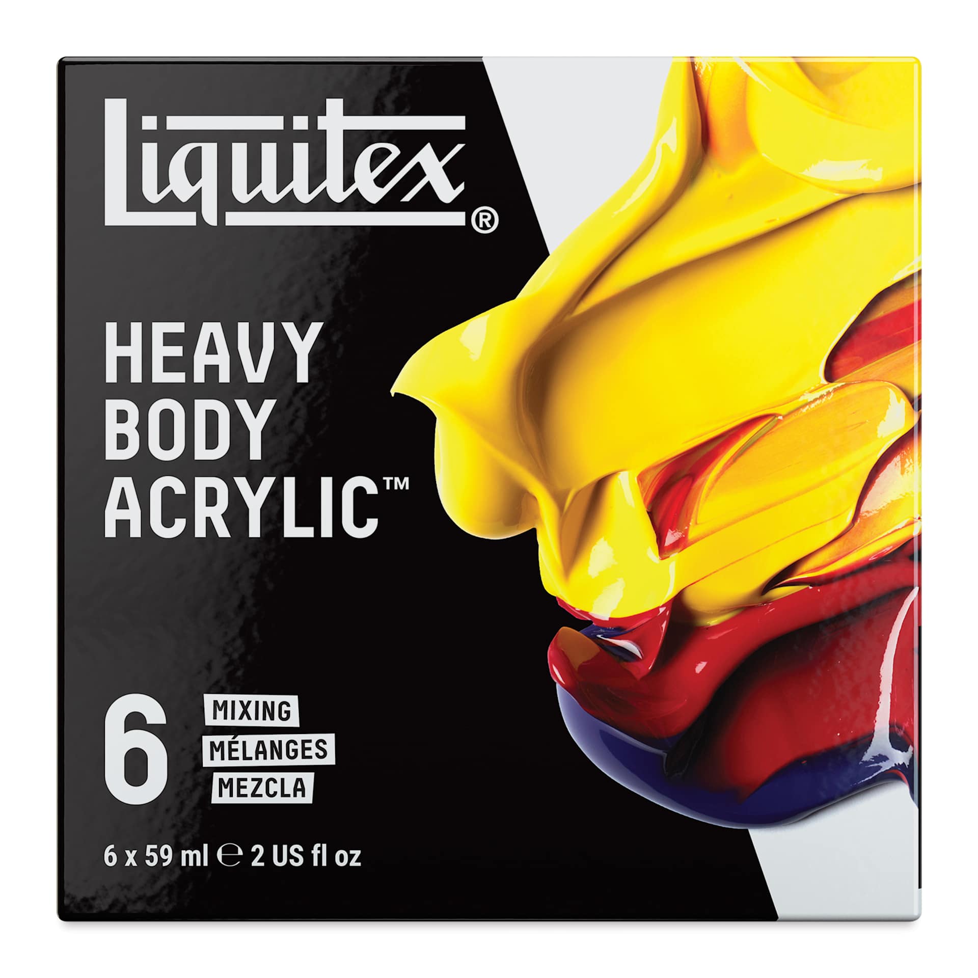 Liquitex Professional Heavy Body Acrylics - Set of 6, Mixing Colors, 59 ml, front of packaging