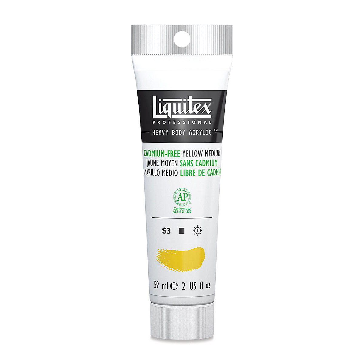Liquitex Heavy Body Artist Acrylics - Cadmium-Free Yellow Medium, 2 oz