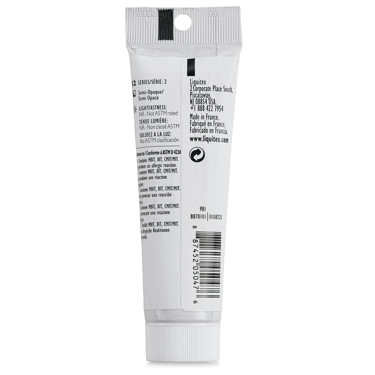 Liquitex Professional Heavy Body Acrylic Paint - Fluorescent Yellow, 59 ml, Tube (Back)