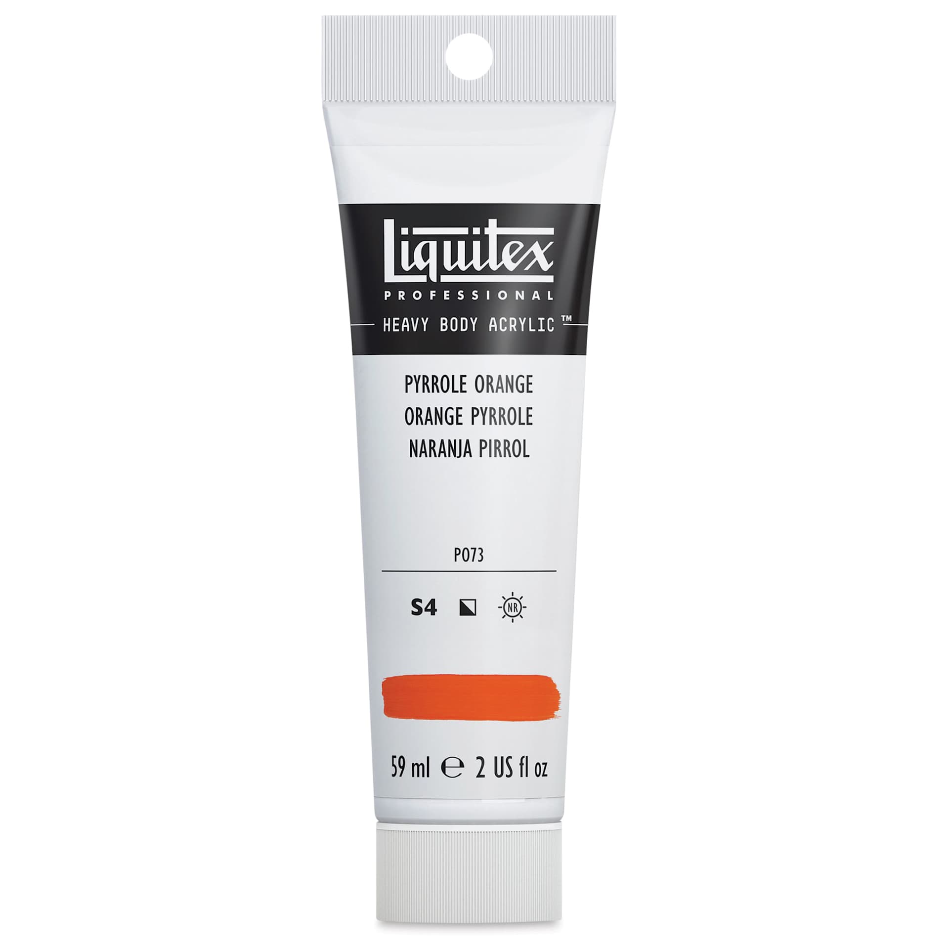 Liquitex Heavy Body Artist Acrylics - Pyrrole Orange, 2 oz Tube