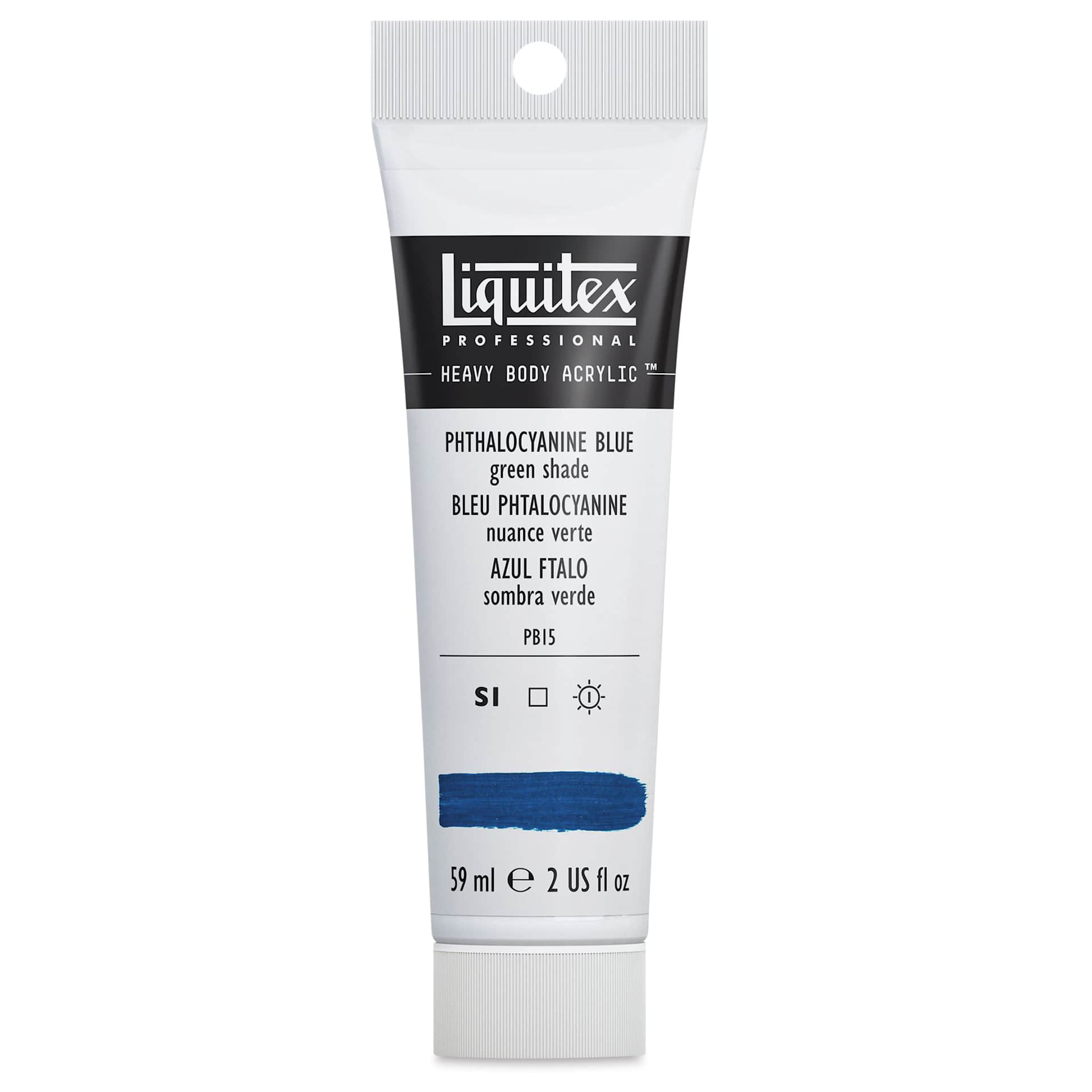 Liquitex Heavy Body Artist Acrylics - Phthalo Blue (Green Shade), 2 oz Tube