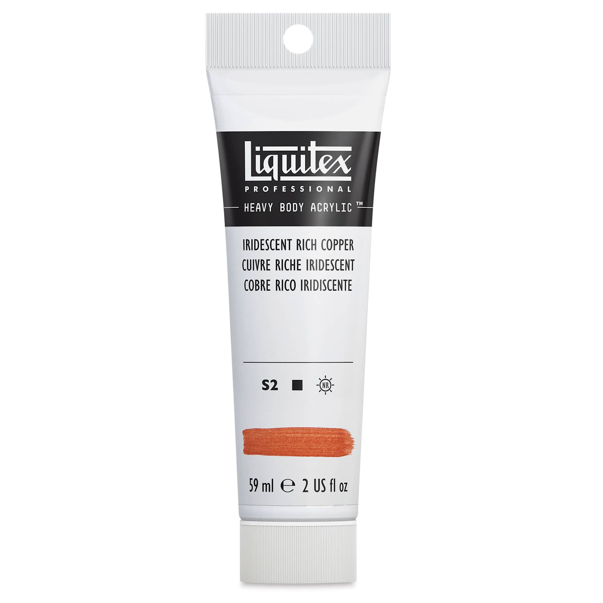 Liquitex Heavy Body Artist Acrylics - Iridescent Rich Copper, 2 oz Tube