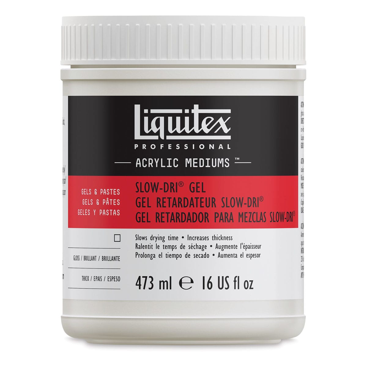 Liquitex Medium - Slow-Dri Gel, 16 oz jar