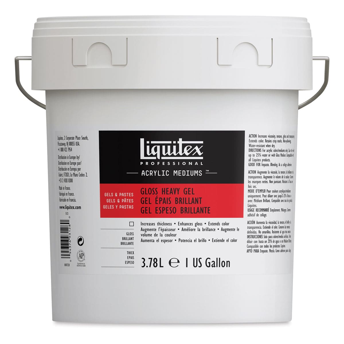 Liquitex Medium - Heavy Gel Medium, Gloss, 128 oz