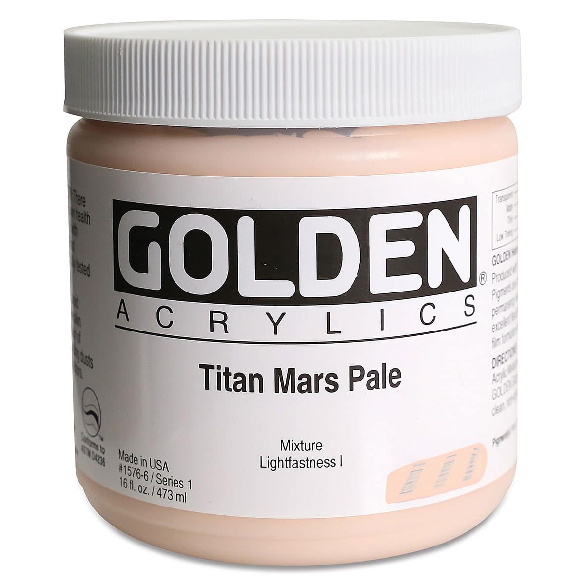 Golden Heavy Body Artist Acrylics - Titan Mars Pale, 16 oz