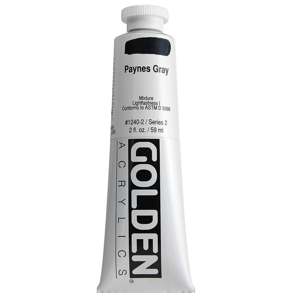 Golden Heavy Body Artist Acrylics - Paynes Gray, 2 oz Tube