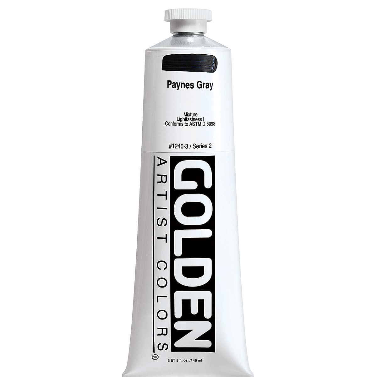Golden Heavy Body Artist Acrylics - Paynes Gray, 5 oz Tube