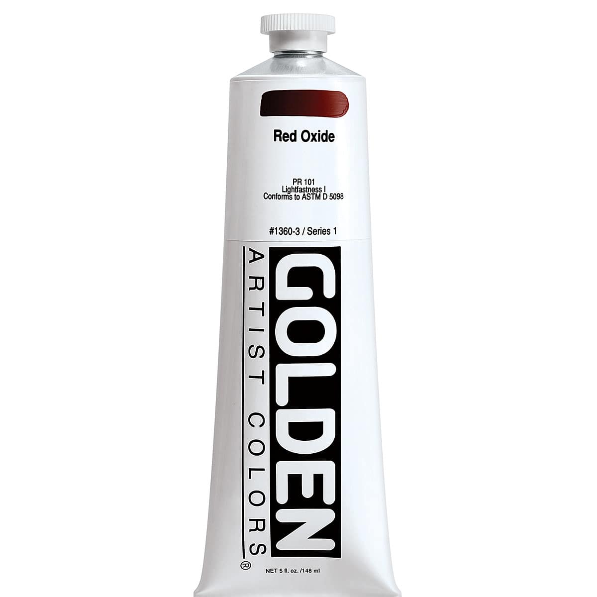 Golden Heavy Body Artist Acrylics - Red Oxide, 5 oz Tube