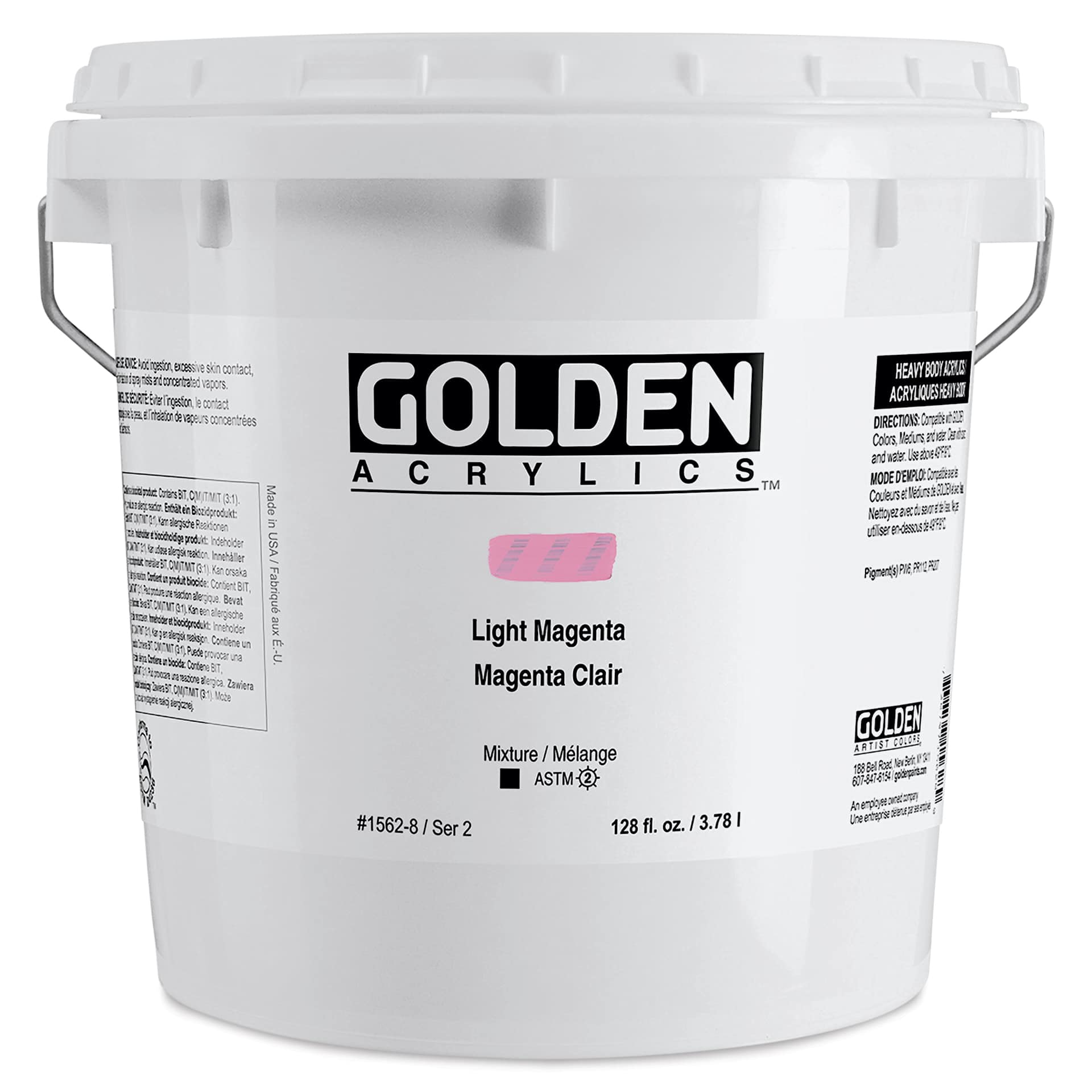 Golden Heavy Body Acrylic Paint - Light Magenta, 3.78 L Bucket