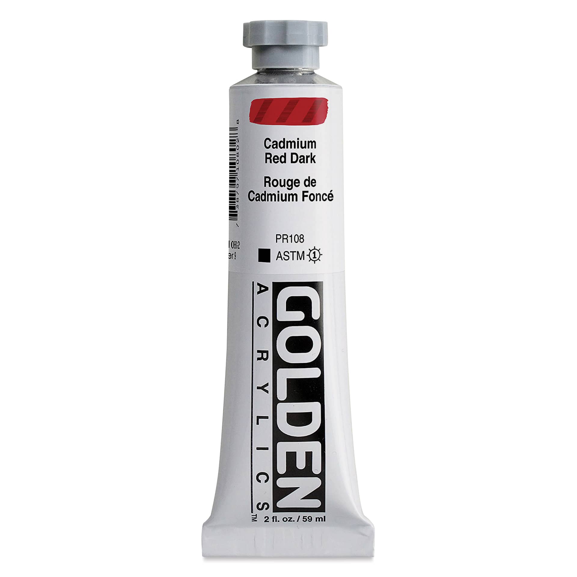 Golden Heavy Body Artist Acrylics - Cadmium Red Dark, 2 oz Tube