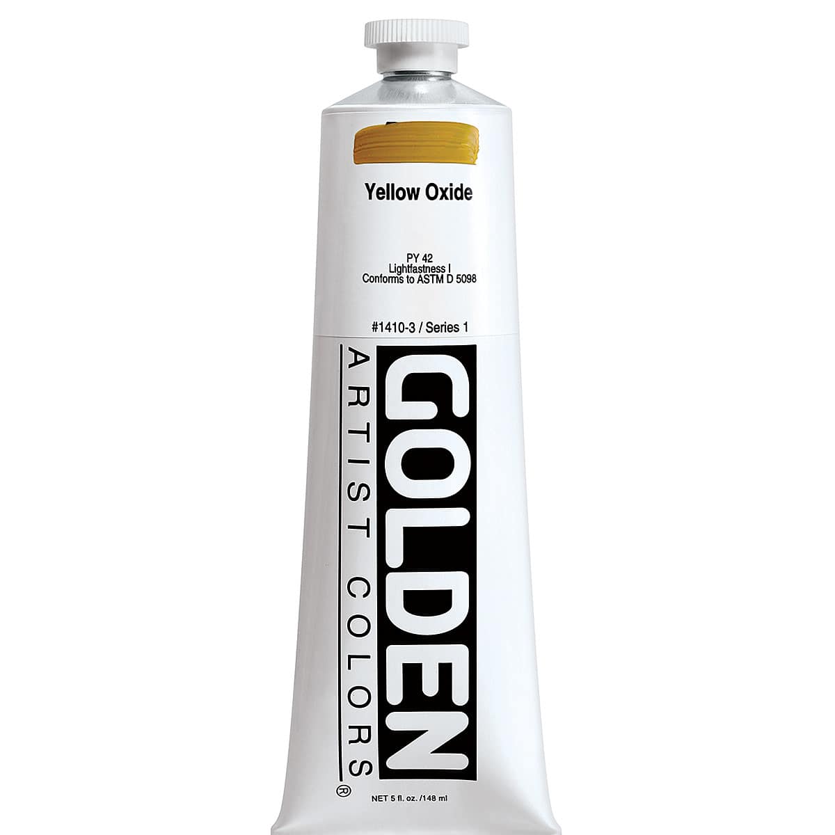 Golden Heavy Body Artist Acrylics - Yellow Oxide, 5 oz tube