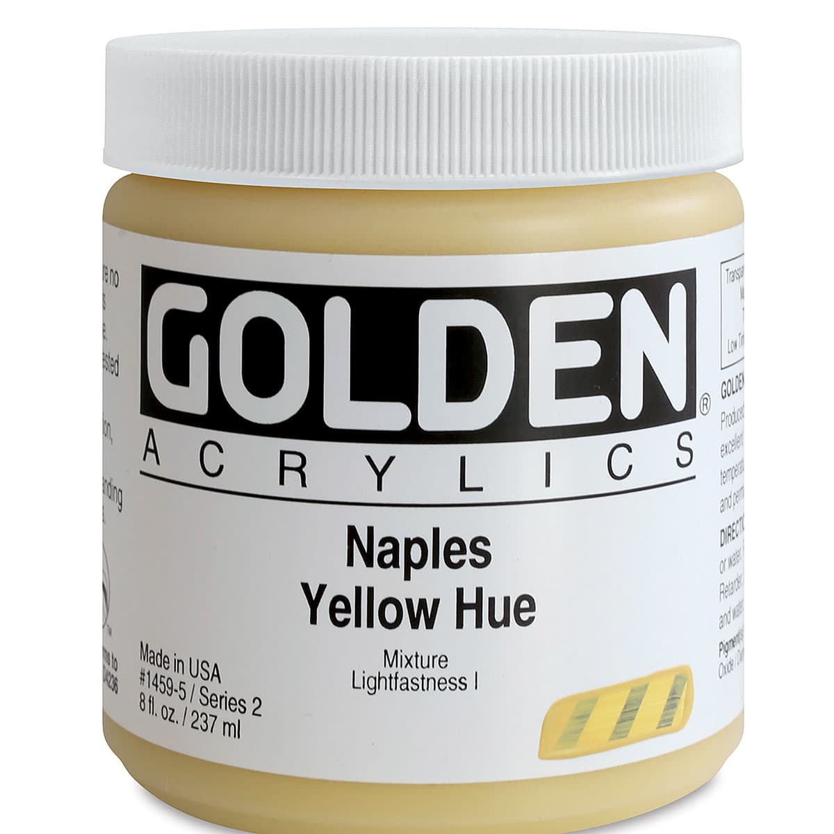 Golden Heavy Body Artist Acrylics - Naples Yellow Hue, 8 oz Jar