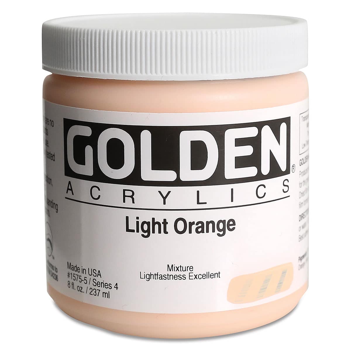 Golden Heavy Body Artist Acrylics - Light Orange, 8 oz
