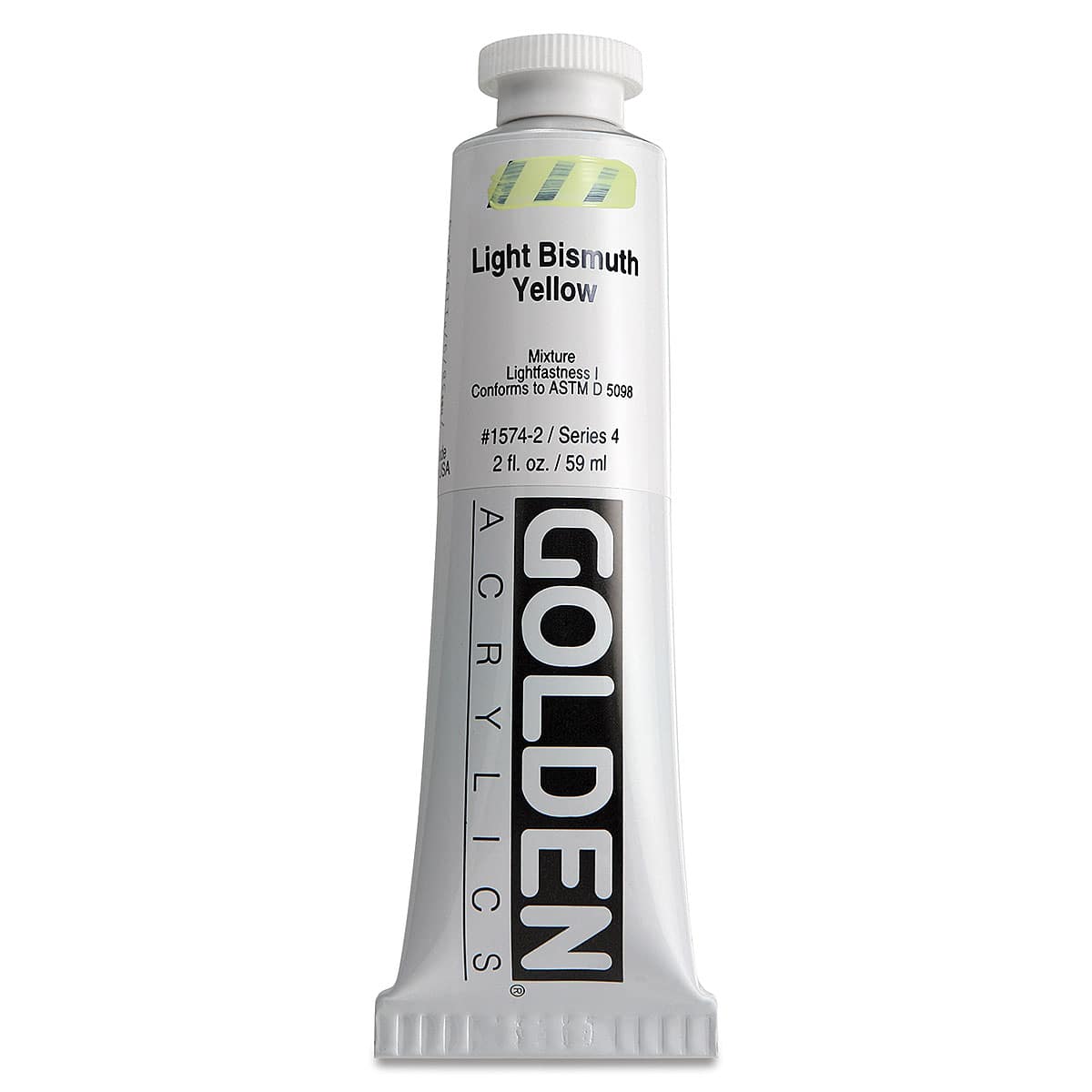 Golden Heavy Body Artist Acrylics - Light Bismuth Yellow, 2 oz