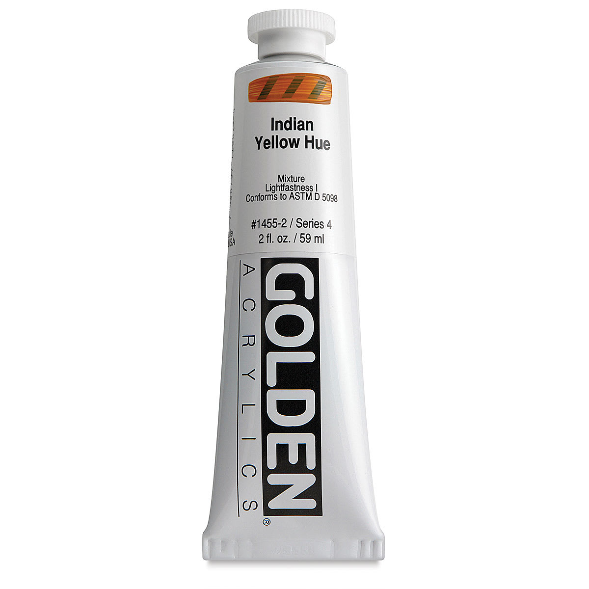 Golden Heavy Body Artist Acrylics - Indian Yellow Hue, 2 oz Tube
