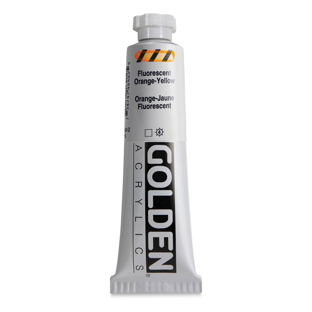 Golden Heavy Body Artist Acrylics - Fluorescent Orange Yellow, 2 oz Tube